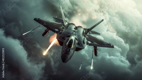 aircraft with missile attack