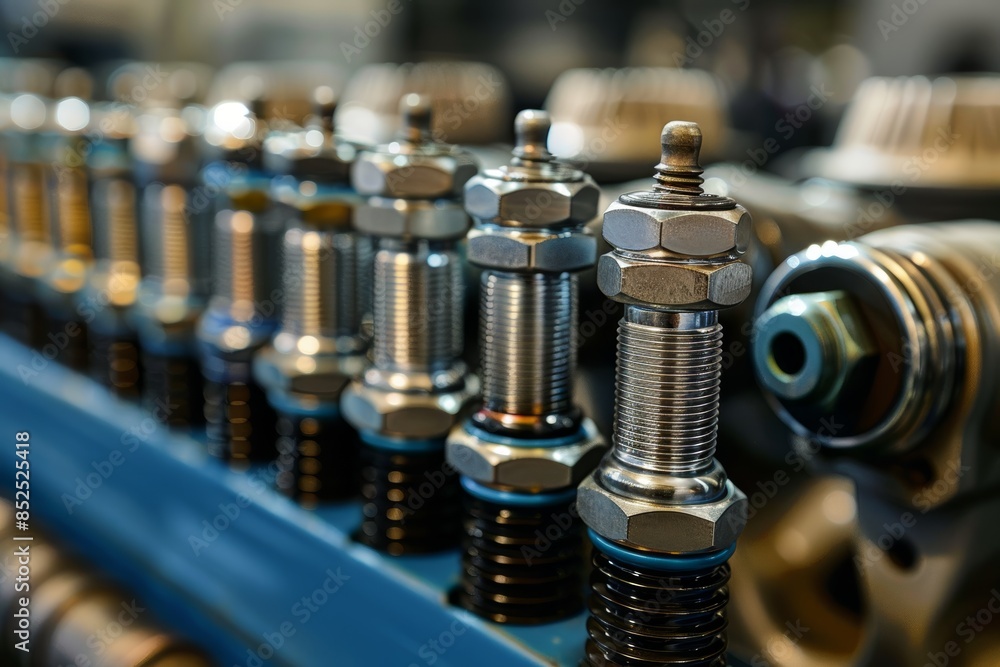 Detailed View of Car Spark Plugs Emphasizing Engine Performance and Installation Process Detailed View of Car Spark Plugs Emphasizing Engine Performance and Installation Process