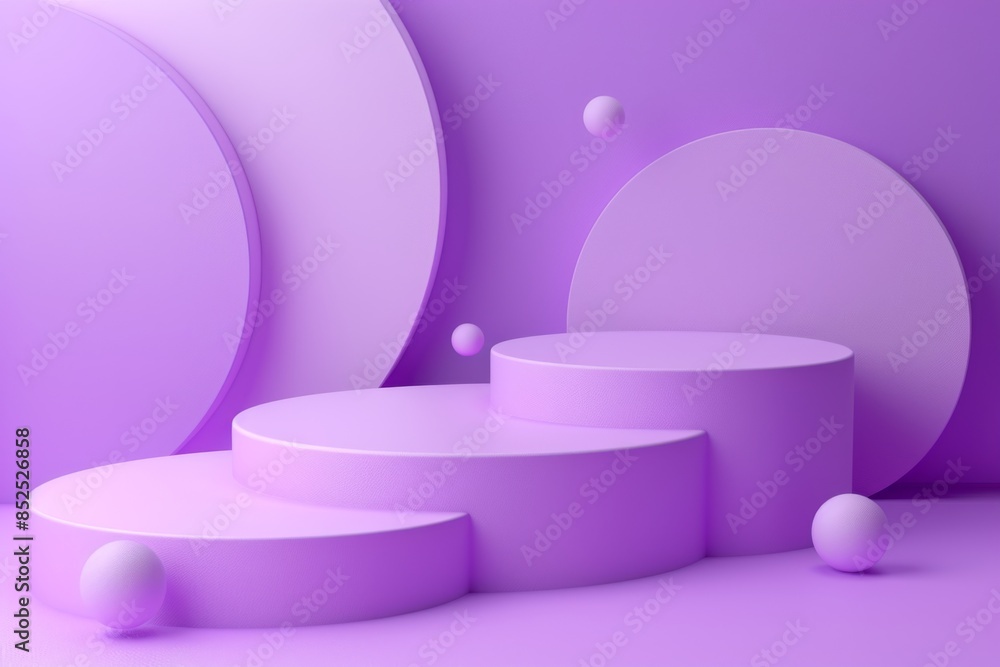 Minimalist Purple Abstract Geometric Scene Minimalist Purple Abstract Geometric Scene