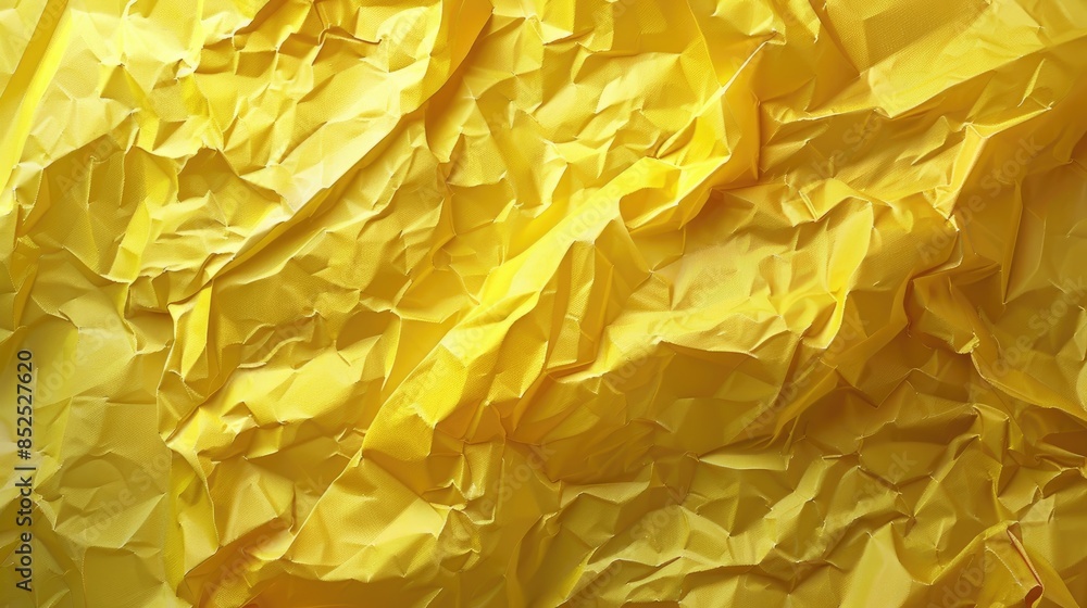 Texture of crumpled yellow paper Texture of crumpled yellow paper