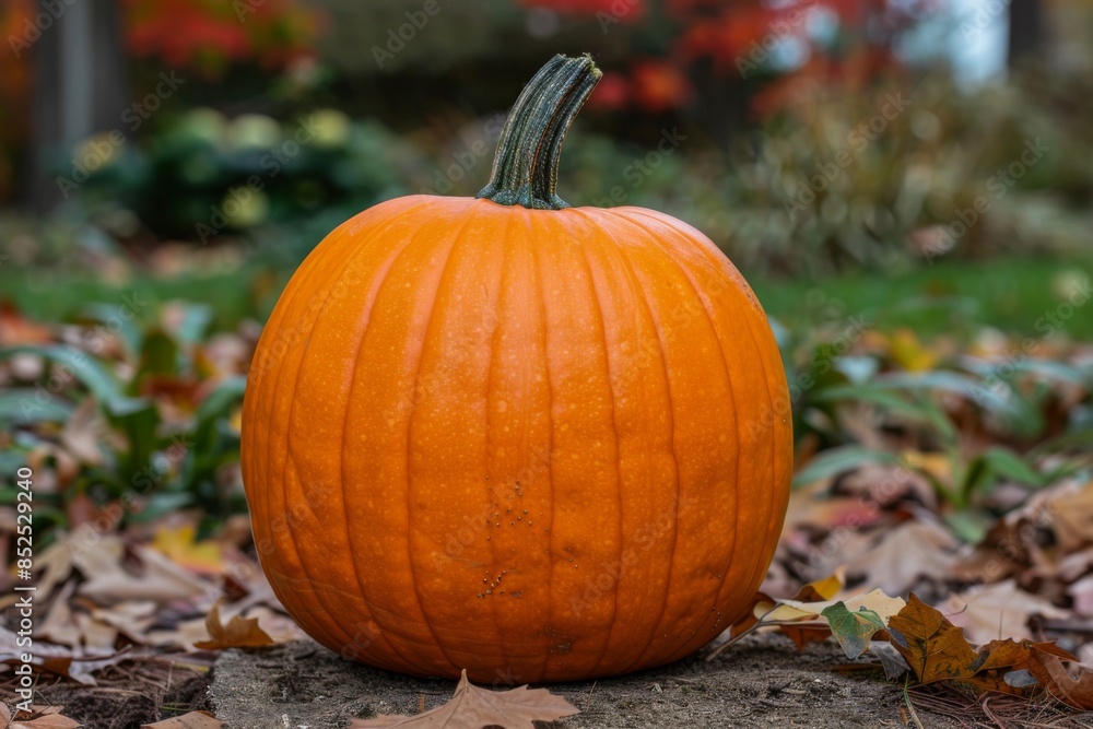 Fototapeta premium Pumpkin in Autumn Setting