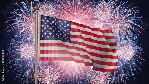 Independence Day Flag Banner Celebrations Design