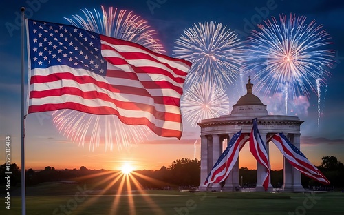 Independence Day Flag Banner Celebrations Design