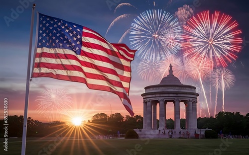 Independence Day Flag Banner Celebrations Design