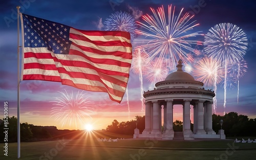 Independence Day Flag Banner Celebrations Design