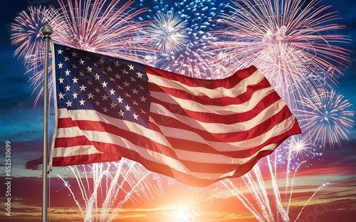 Independence Day Flag Banner Celebrations Design