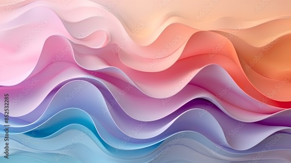 Fototapeta premium pastel color abstract waves