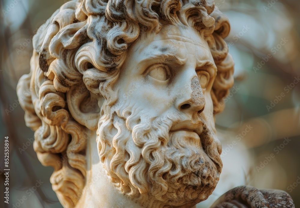 Detailed sculpture of a classical figure Detailed sculpture of a classical figure