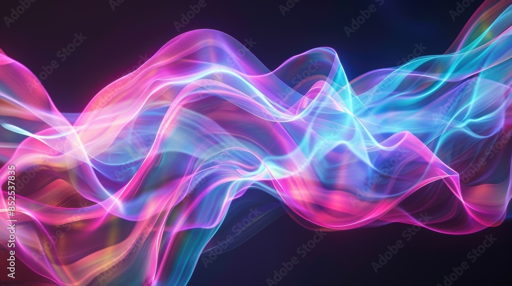 Vibrant abstract waves of light Vibrant abstract waves of light