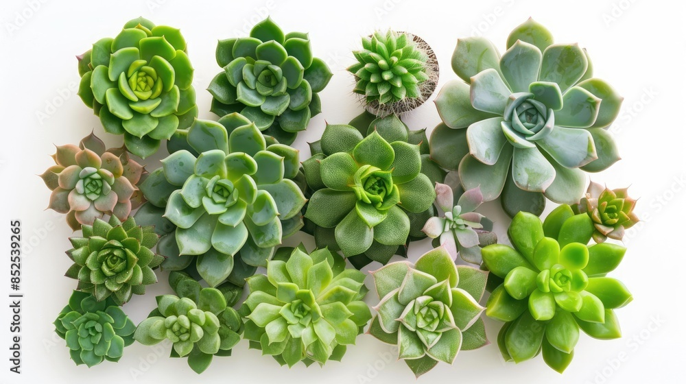A collection of green succulents A collection of green succulents