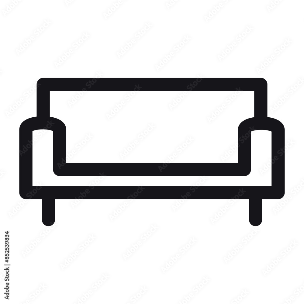 Sofa, linear style sign for mobile concept and web design. Symbol, logo illustration. Pixel perfect vector graphics Sofa, linear style sign for mobile concept and web design. Symbol, logo illustration. Pixel perfect vector graphics