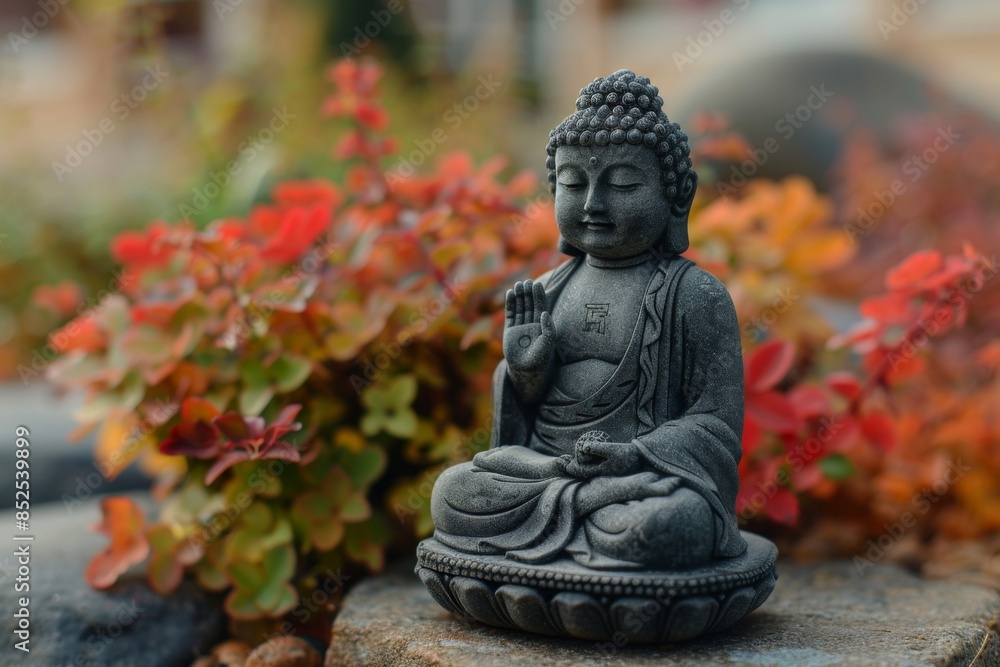 Fototapeta premium Buddha Statue in Tranquil Garden