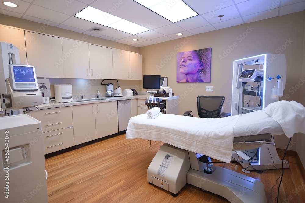 Advanced Biorevitalization Equipment in Modern Treatment Room - Ideal for Skin Care Clinics