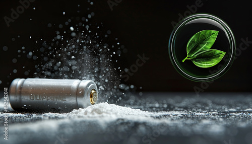 New Sodium-Ion Battery sodium ions lithium environmentally friendly black background copy space