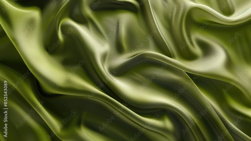 Obraz premium Elegant Abstract Olive Gradient Silk Satin Background for Luxury Design