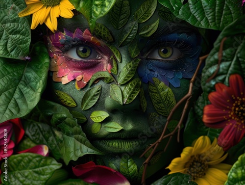 Vibrant nature and face art © Balaraw