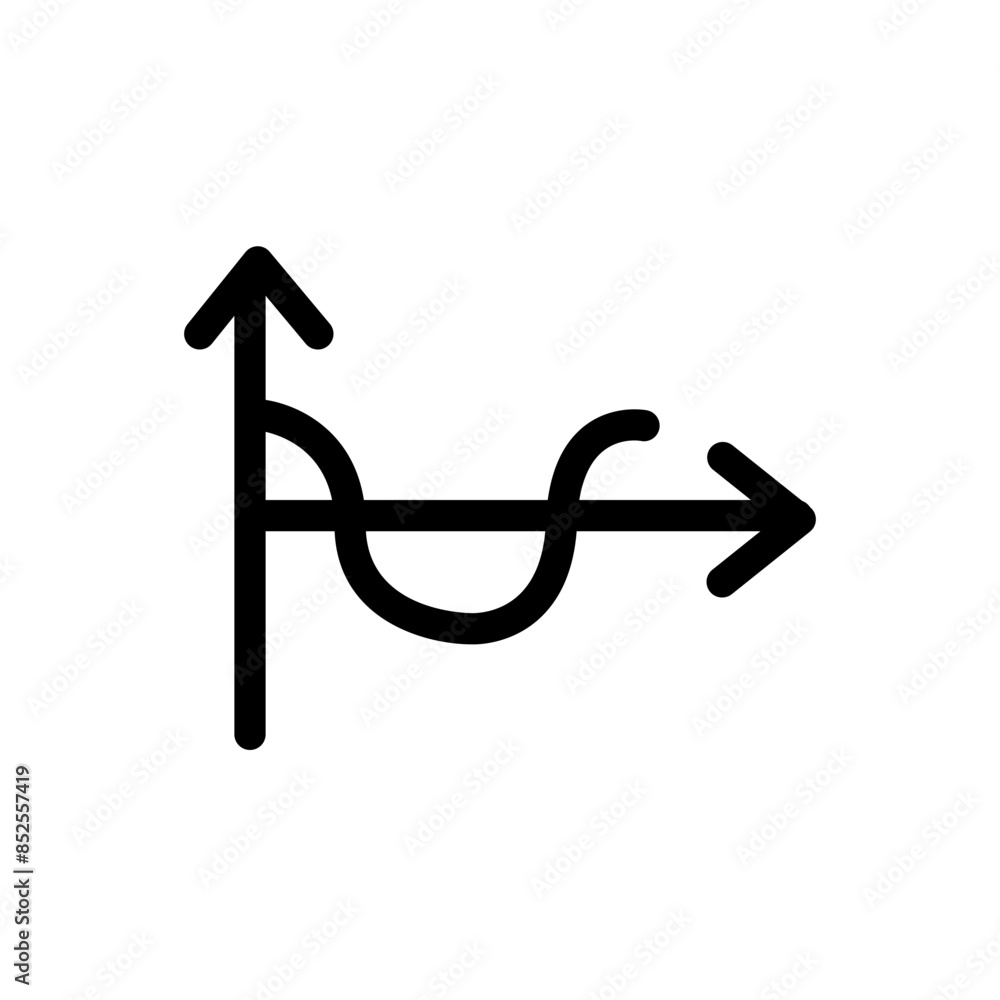 Mathematics, Graph Icon Mathematics, Graph Icon