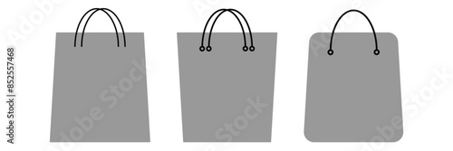 shopping bag stroke icon sign vector
