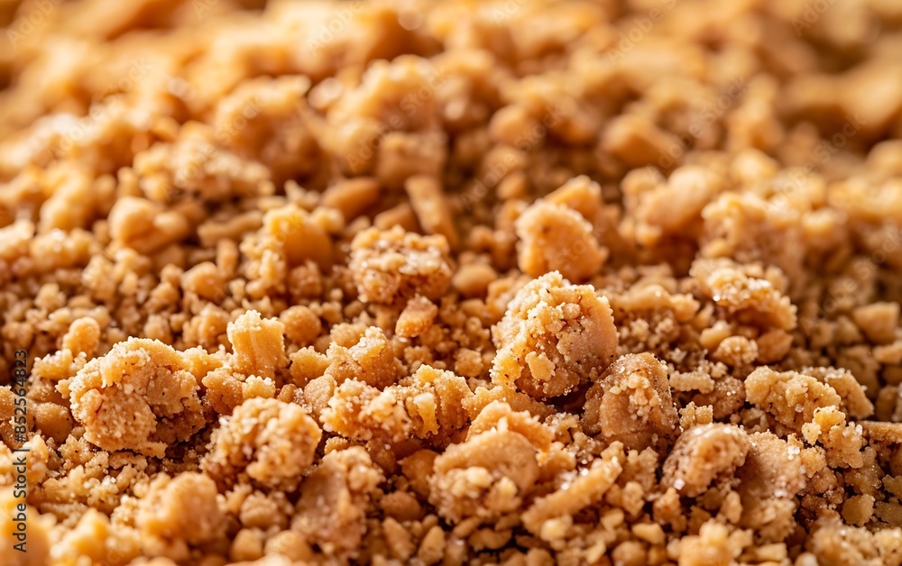 Close up of food with sweet pie crumbles Close up of food with sweet pie crumbles