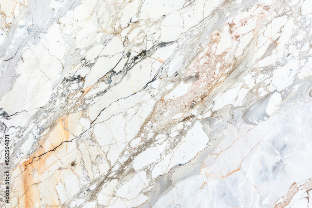 A closeup look at a textured surface with elegant white and gold marble designs A closeup look at a textured surface with elegant white and gold marble designs