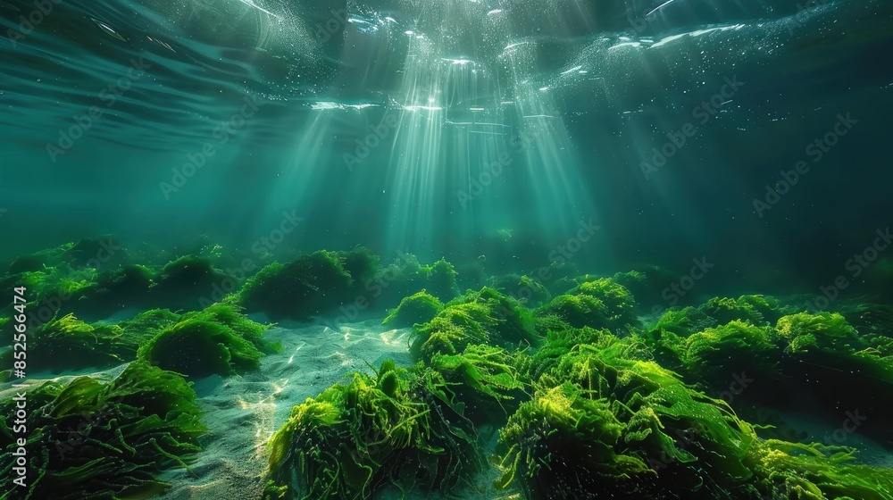 Obraz premium Sunlight Through the Seabed