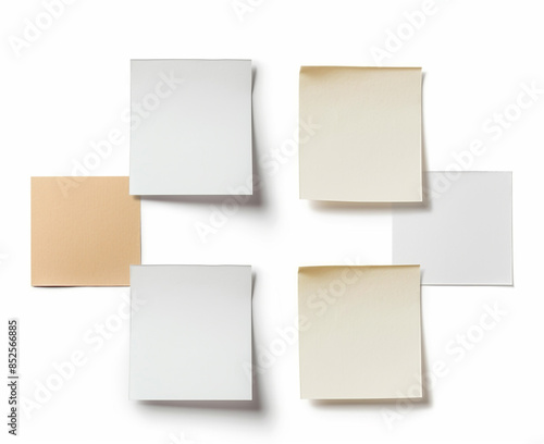 Blank note paper isolated on white background