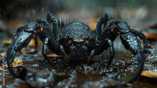 Black Scorpion in the Rain © almeera