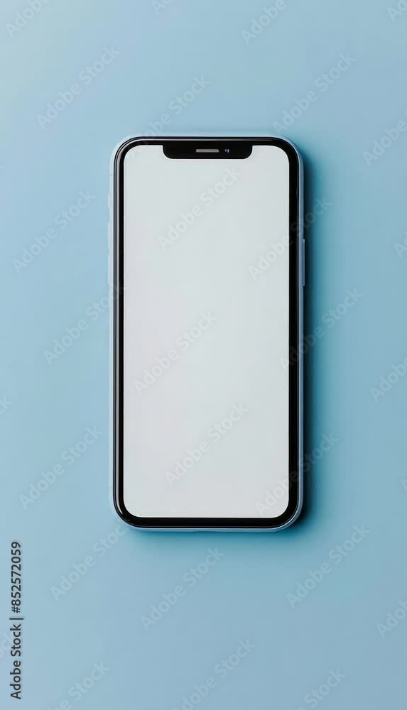 Smartphone with blank display ready for interface design or app demonstration Smartphone with blank display ready for interface design or app demonstration