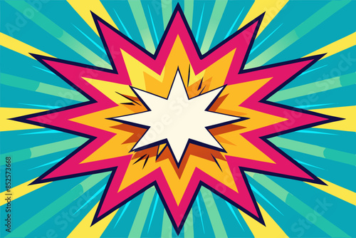  Pop art speech burst vector illustration 