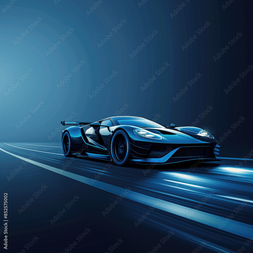 Obraz premium Race car wallpaper. Modern luxury sports car banner