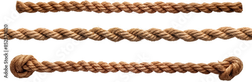 close up of rope isolated on transparent background PNG, straight Craft rope PNG scrapbook