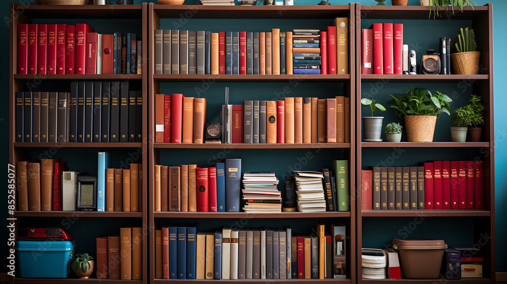 library shelves with books library shelves with books