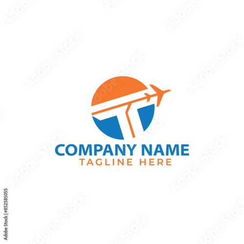 modern color agency travel check business logo. transport
