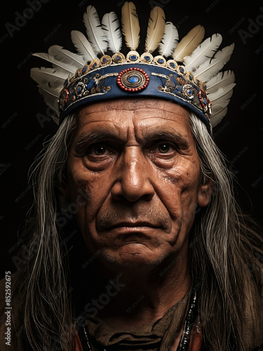 Indígena adulto tribu Americana photo