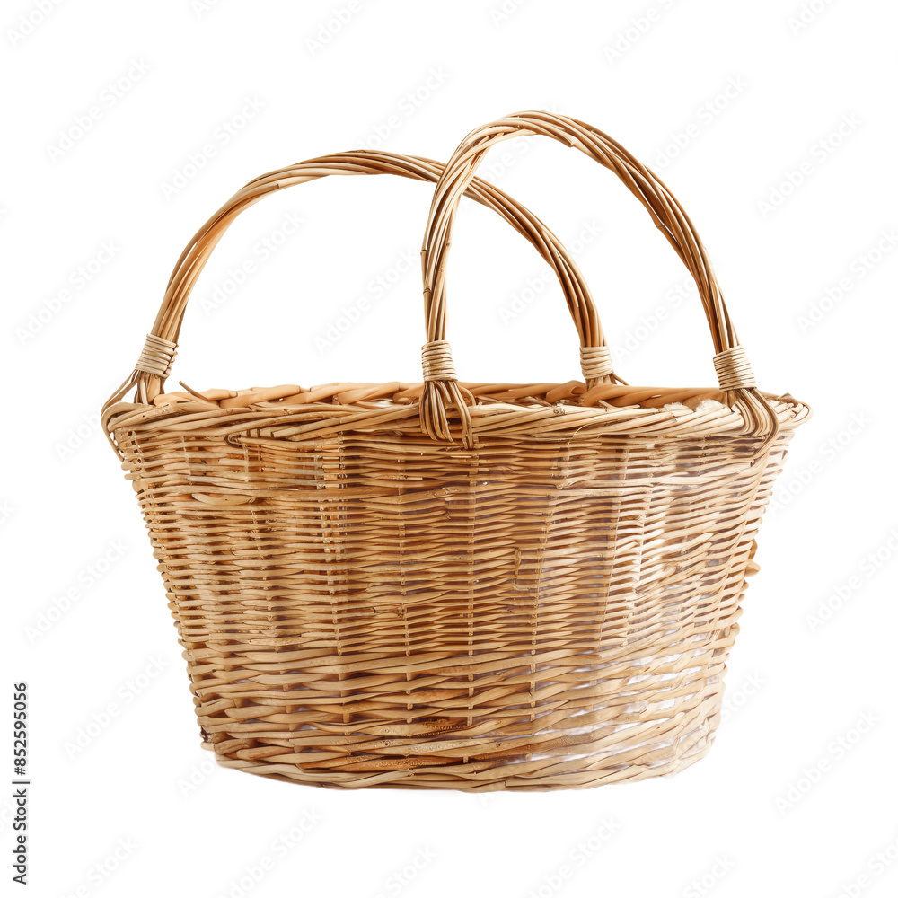 Empty basket isolated on transparent background Empty basket isolated on transparent background