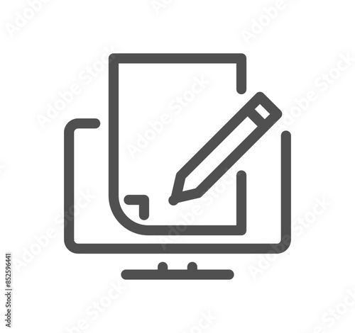 Business people meeting related icon outline and linear vector.