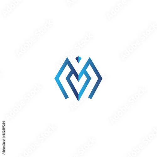 Photos Letter M logo, Initials M logo design