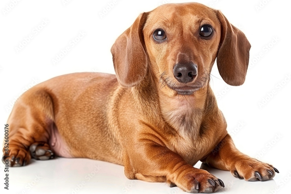 Joyful Dachshund Dog Smiling Happily, Capturing the Essence of Canine Joy - Generative ai Joyful Dachshund Dog Smiling Happily, Capturing the Essence of Canine Joy - Generative ai