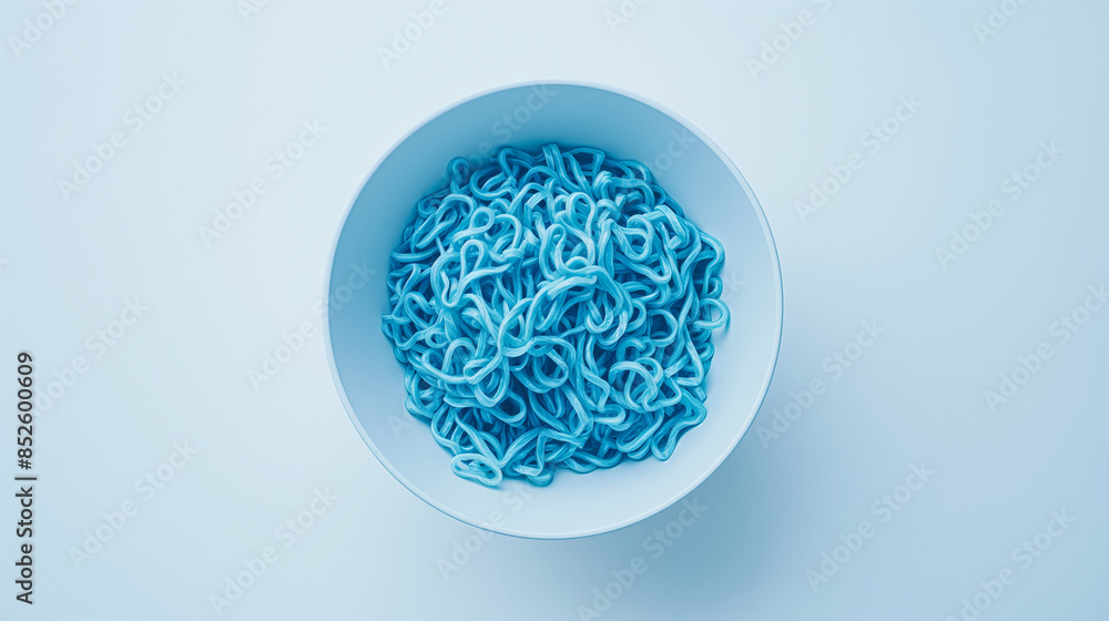 Top view instant blue noodles logo designed Top view instant blue noodles logo designed