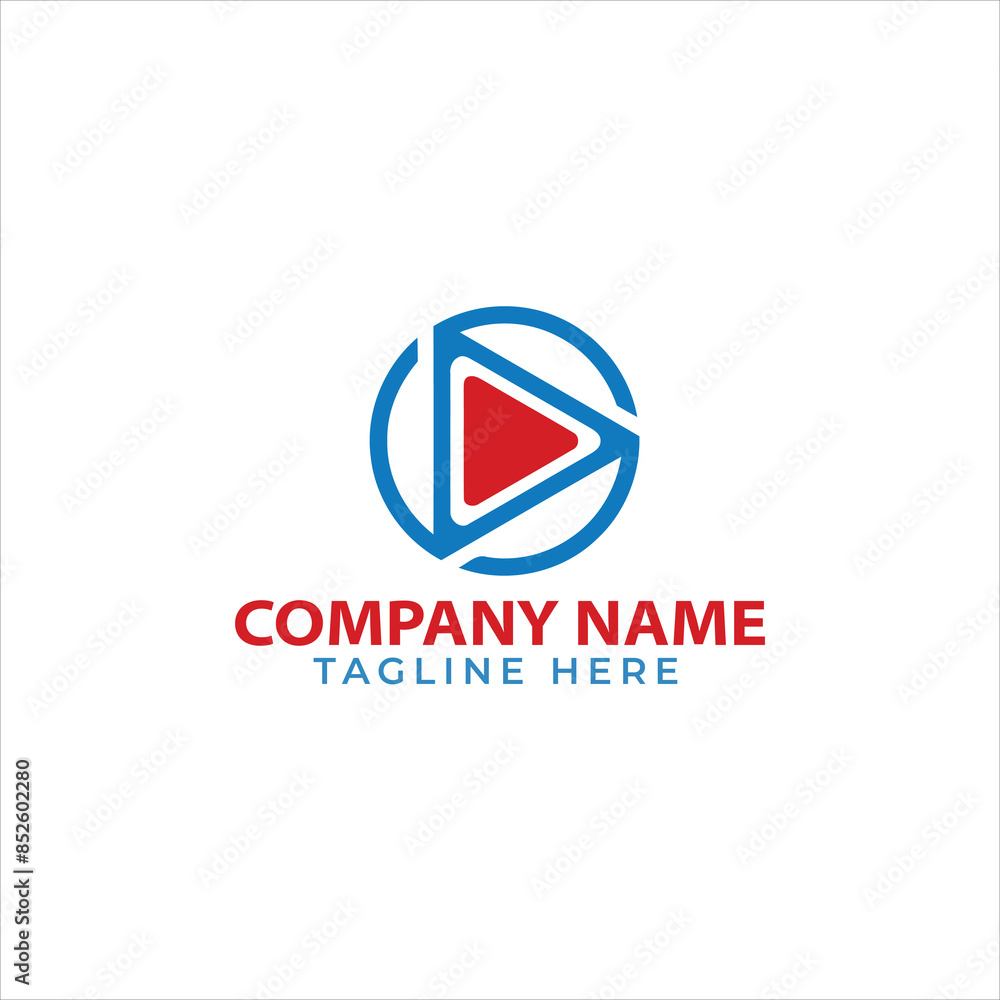 Naklejka premium video camera logo design simple minimalist 