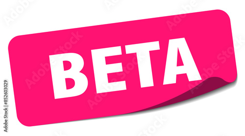 beta sticker. beta label