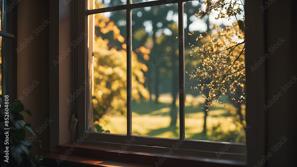 Fototapeta premium Take a photo from inside looking out through a window.