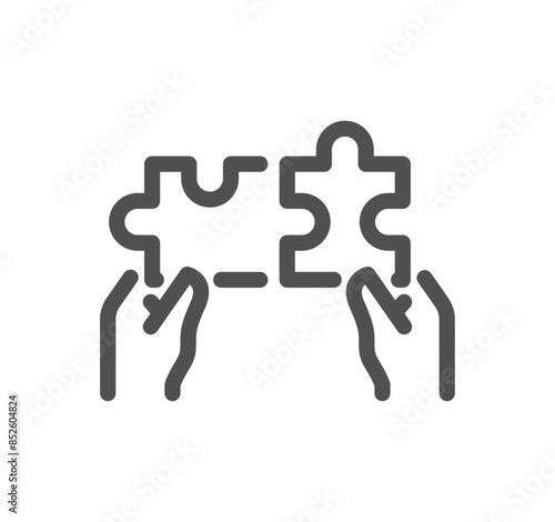 Business people meeting related icon outline and linear vector.