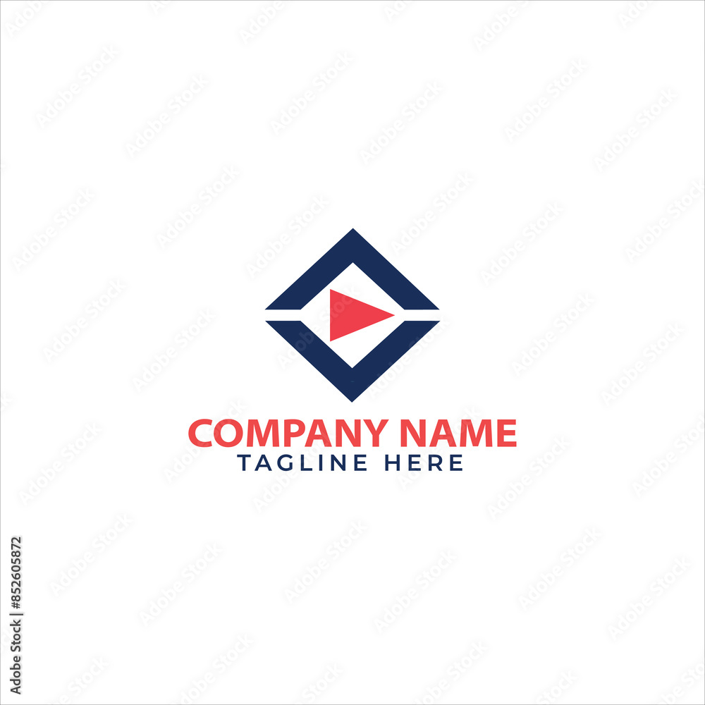Naklejka premium Video Chat logo design concept vector 
