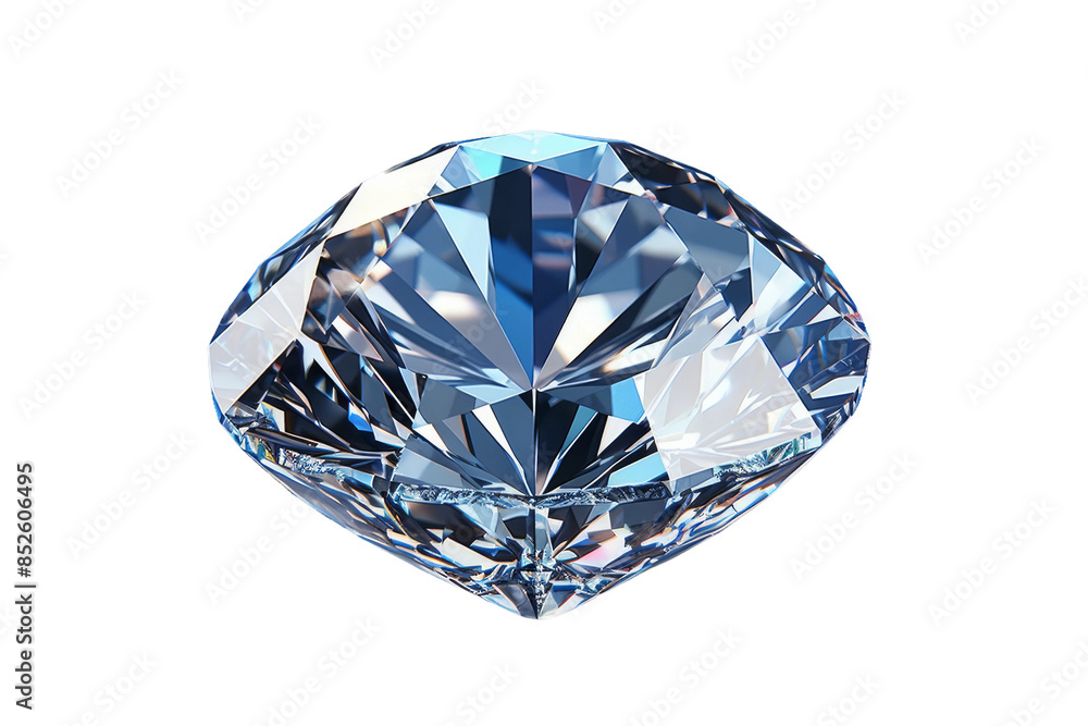 A Single, Brilliant Diamond Under Bright Studio Lights on a Clear PNG or White Background. A Single, Brilliant Diamond Under Bright Studio Lights on a Clear PNG or White Background.
