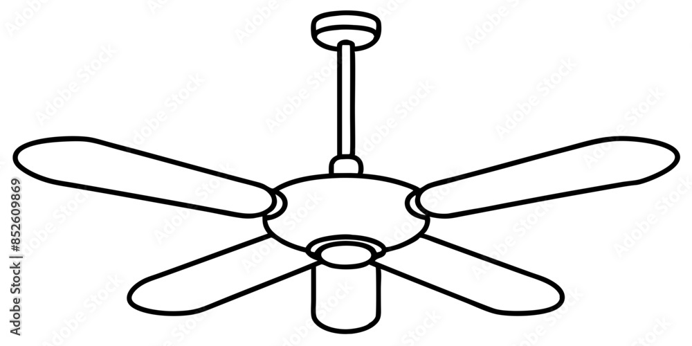 Ceiling fan, which serves as a sign for an air fan. Its purpose is to cool the room and circulate the air effectively. Ceiling fan, which serves as a sign for an air fan. Its purpose is to cool the room and circulate the air effectively.
