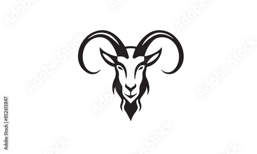Goat head vector logo design