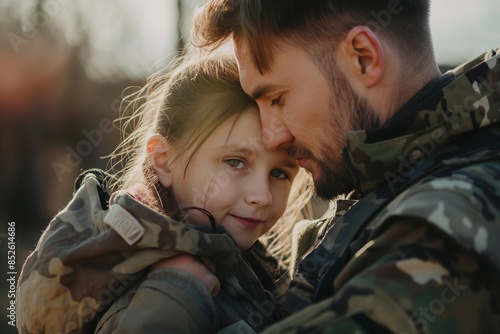 military reunion between father and daughter, Heartwarming Military Reunion, Father Surprises Daughter in Emotional Homecoming, Touching Military Reunion, Soldier Dad and Daughter's Unforgettable Home