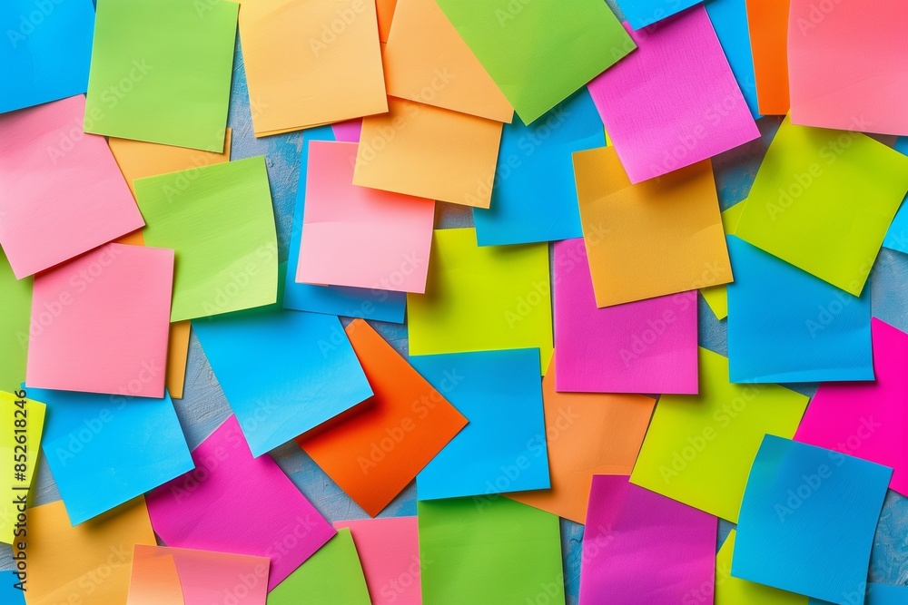 Vibrant Colorful Sticky Notes Vibrant Colorful Sticky Notes