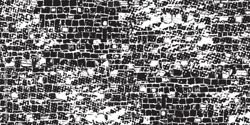 Obraz na plátne Worn down wallpaper pattern design in style grunge